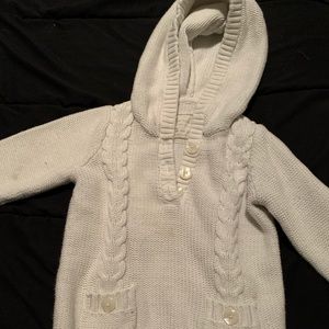 Cable knit sweater hoodie